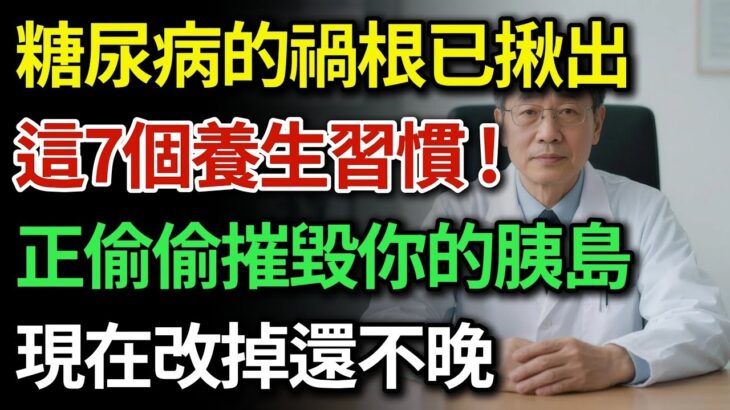 看似養生其實是在養糖尿病！這7個壞習慣正在毀掉你的胰島，尤其是第2個！高老師教你吃飯黃金3步法，血糖想不穩都難！ 健康Talks 糖尿病症狀 糖尿病飲食禁忌 降血糖方法 預防糖尿病 血糖高怎麼辦