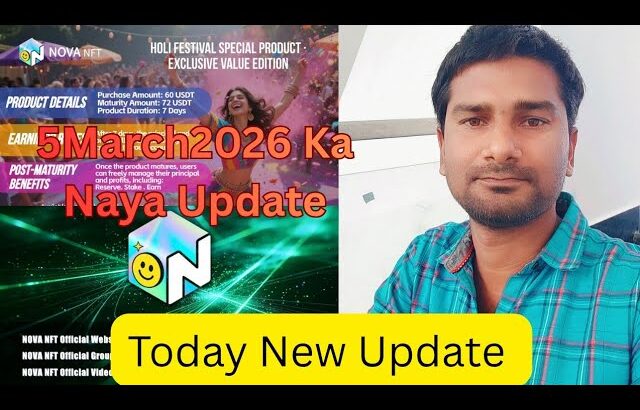 Ajj Ka Naya update aa gaya Treasure nft ka || New Update in Nova .
