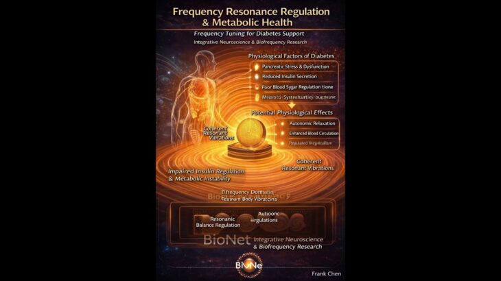 頻率共振調節與代謝健康調頻音樂對糖尿病輔助調節白皮書Frank Chen  BioNet  – 糖尿病（Diabetes ）是一種全球性代謝疾病，其主要特徵包括血糖調節異常、胰島素阻抗及代謝系統失衡