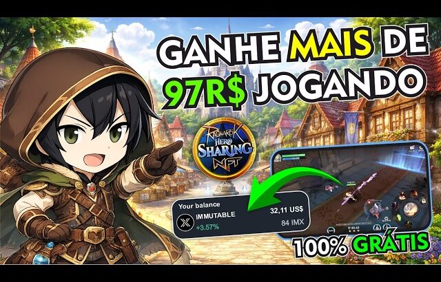 JOGO NOVO NFT GRÁTIS DE CELULAR PAGANDO 15$ OU MAIS | RAGNAROK SHARING HERO