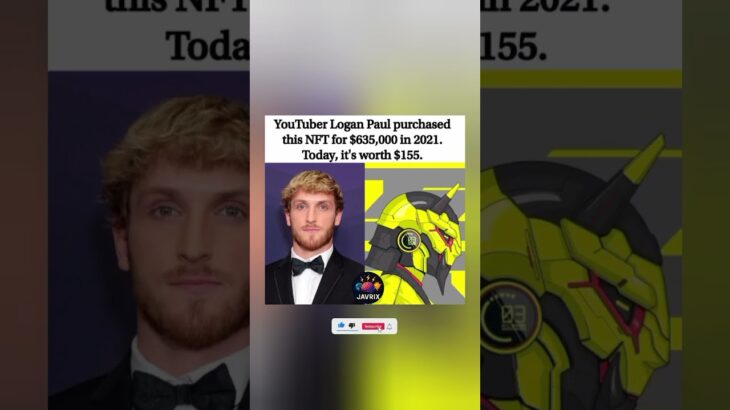 Logan Paul spent $635,000 on this NFT in 2021. Today, it’s worth $155. 📉💀 #shorts #trending #viral