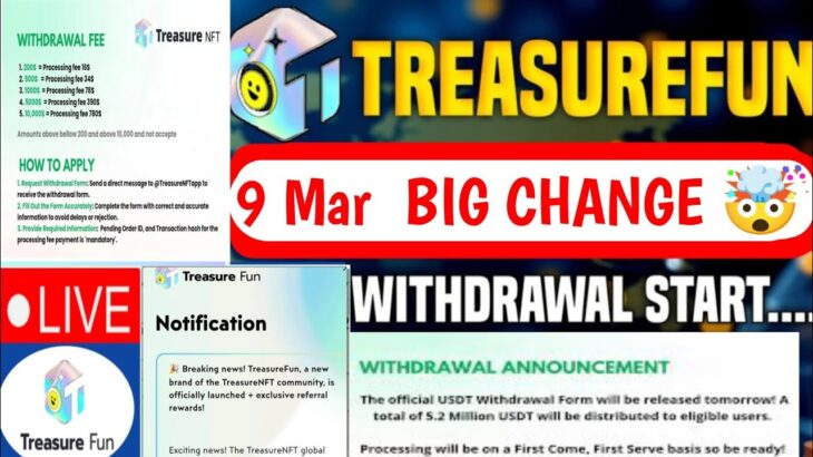 Treasure NFT New Update Today | Treasure FUN New Update Today | Treasure Nft Withdrawal