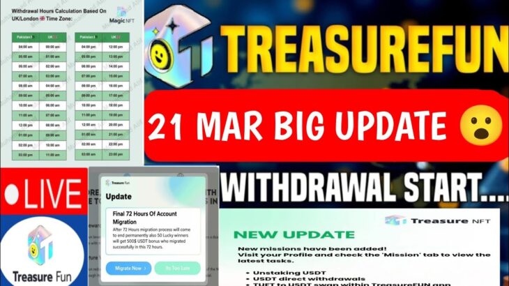 Treasure NFT New Update Today | Treasure FUN New Update Today | Treasure Nft Withdrawal