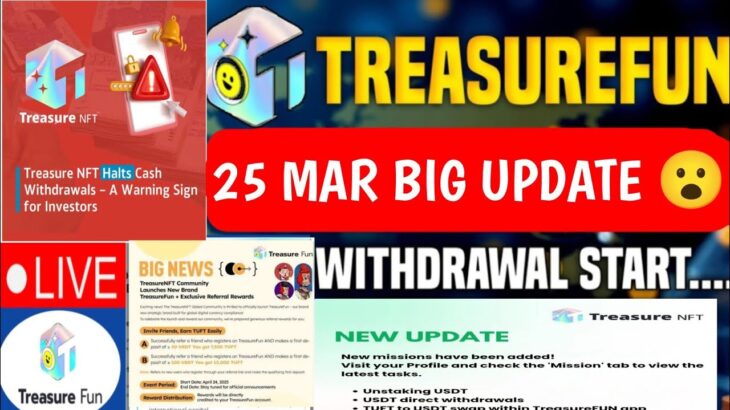 Treasure NFT New Update Today | Treasure FUN New Update Today | Treasure Nft Withdrawal