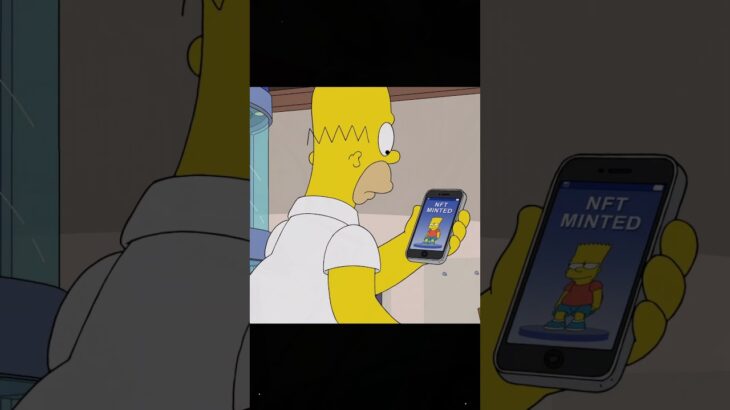 bart gets turned into an NFT #thesimpsons