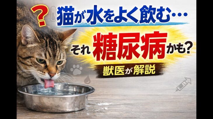 猫が水をよく飲む…それ糖尿病かも？獣医が解説