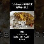 ひろちゃんの料理教室　糖尿病の食事献立ー２１、きのこカレー