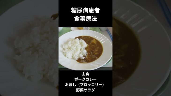 糖尿病の食事献立ー５８　昼食編、主食、ポークカレー