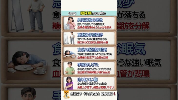 ⚠️【放置厳禁】糖尿病の初期症状