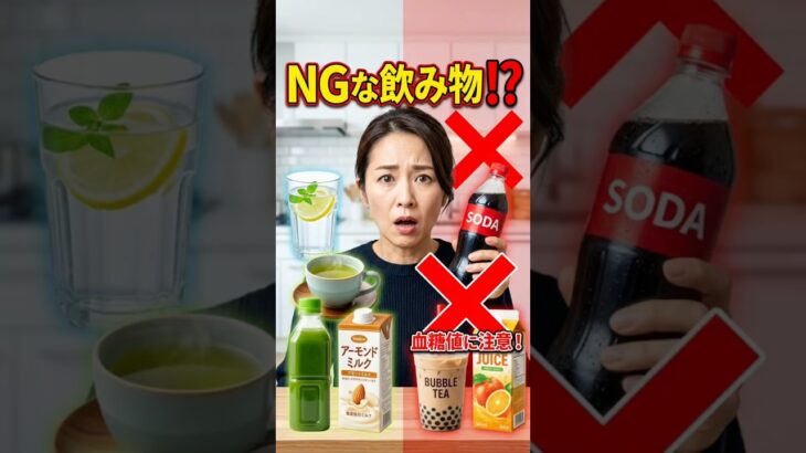 💡血糖値を上げる飲み物とは？糖尿病の人が選ぶべき飲み物ガイド!✅