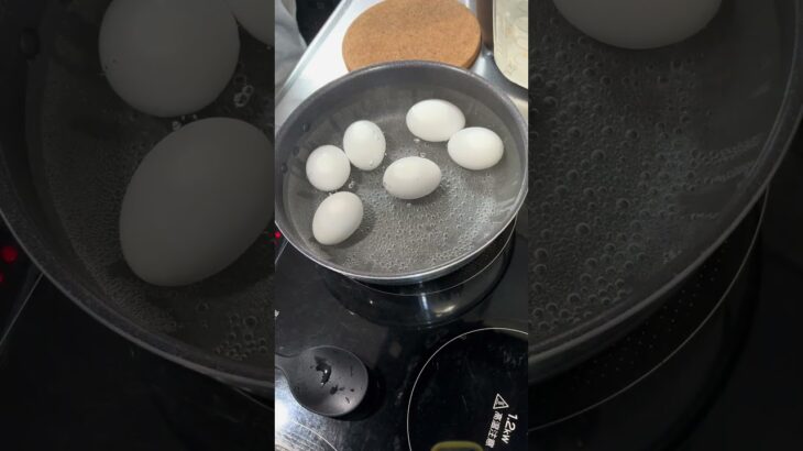 ゆで卵を上手に茹でる！見習い中＼糖尿病家のキッチン／ #糖尿病 #高血圧 #脂肪肝 #ダイエット #簡単レシピ #ゆで卵 #おうちごはん