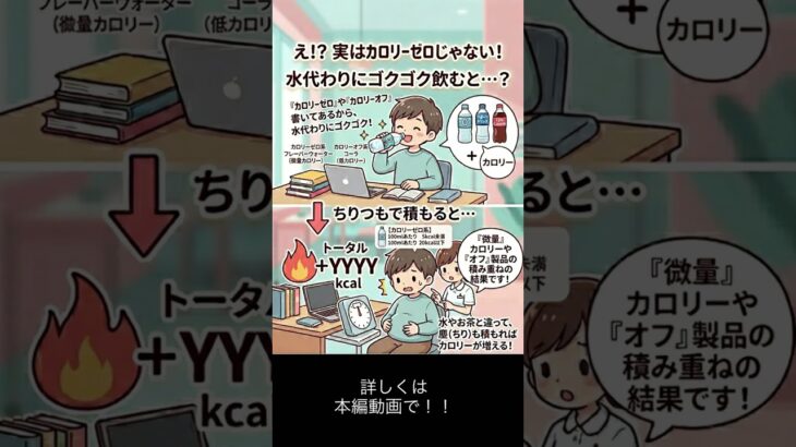 え!? 0kcalはゼロじゃない？ダイエット中の落とし穴 #糖尿病予防