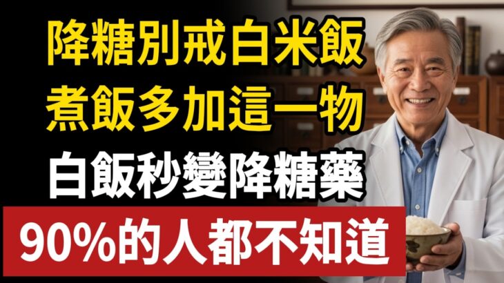 糖尿病只能挨餓忌口？錯了！白飯加「這1物」煮熟放涼，血糖不升反降，吃飽肚子還能穩控糖！｜老林話養生