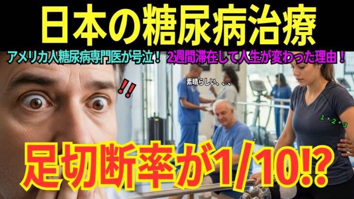 【海外の感動秘話】アメリカ人糖尿病専門医が日本の病院を見て号泣！足切断率が欧米の10分の1の衝撃の理由に震えた