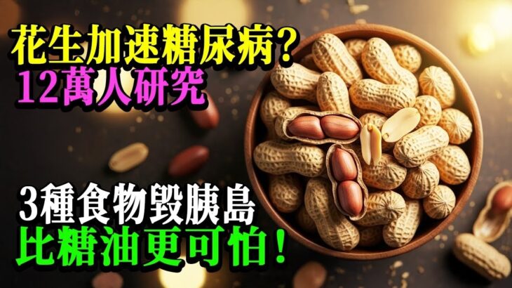 花生竟是糖尿病「加速器」？錯得離譜！12萬人研究驚曝：這樣吃風險狂降24％，真正害慘血管的竟是3種「偽健康食物」，第2種90％台灣人天天在吃！