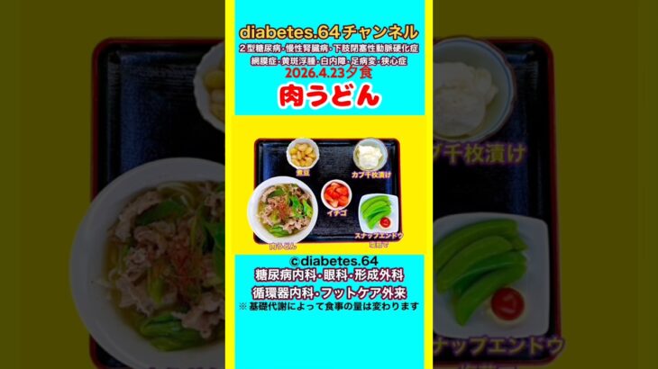【肉うどん】 塩分は1日5g#2型糖尿病#CKD#LEAD#狭心症#白内障#食事療法#自炊記録#提出用画像