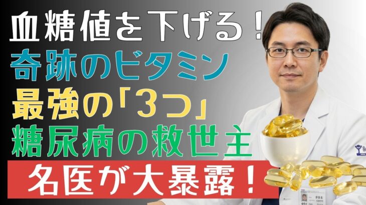 放置は危険！知らないと損する血糖値の真実…糖尿病の方に必要な「必須ビタミン3選」とは？今すぐ見直したい栄養習慣を徹底解説！ |糖尿病の専門家