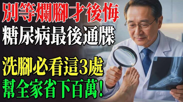糖尿病早有信號！醫師警告：腳部這「3處細節」不注意，是在向身體發出最後通牒！