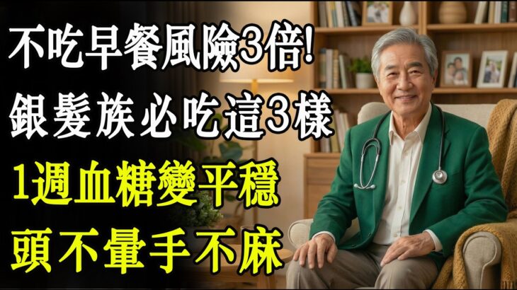 吃早餐糖尿病風險飆3倍！李醫師：銀髮族每天早上吃「這3樣」一週血糖穩、頭不暈手不麻