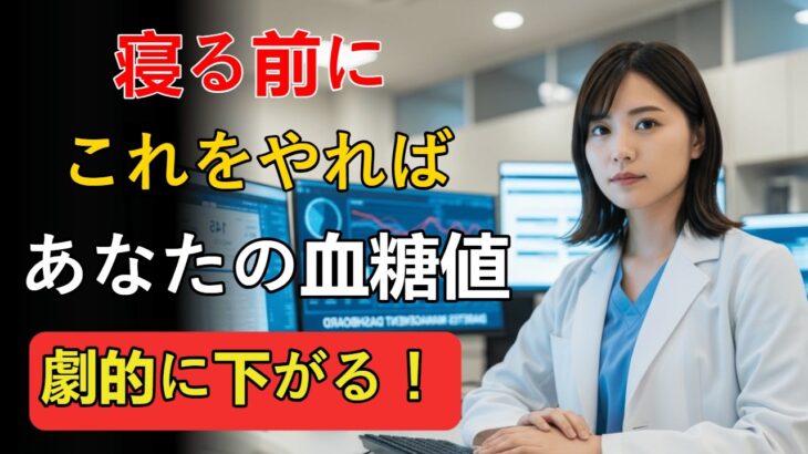 【寝る前の5つの習慣】血糖値がみるみる下がる！糖尿病を撃退する夜の秘訣！