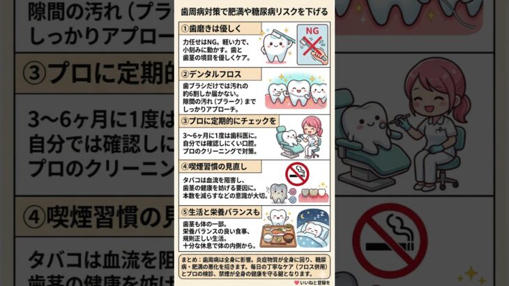 【放置厳禁】歯周病が糖尿病を悪化させる？全身の病気を防ぐ「正しいお口のケア」5つの鉄則v