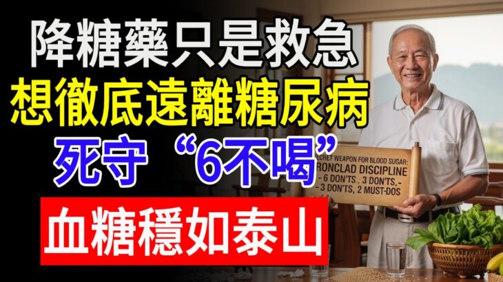 糖尿病最大的剋星根本不是藥！掌握“6不喝、3不吃”，老後不眼瞎不洗腎！#糖尿病#降血糖#健康呷百二#老人健康#控糖秘訣