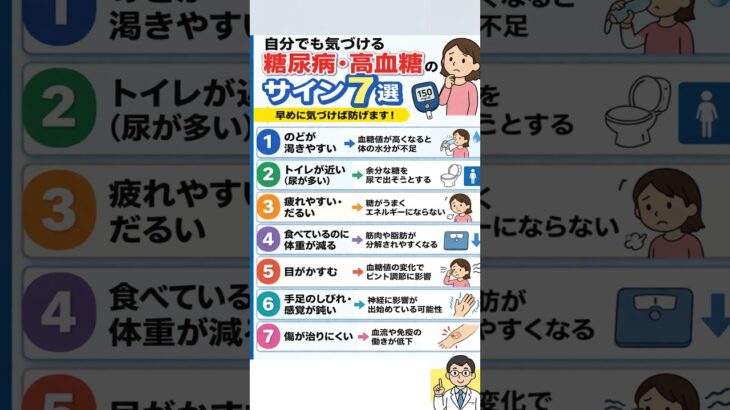 自分でも気づける糖尿病・高血糖のサイン7選