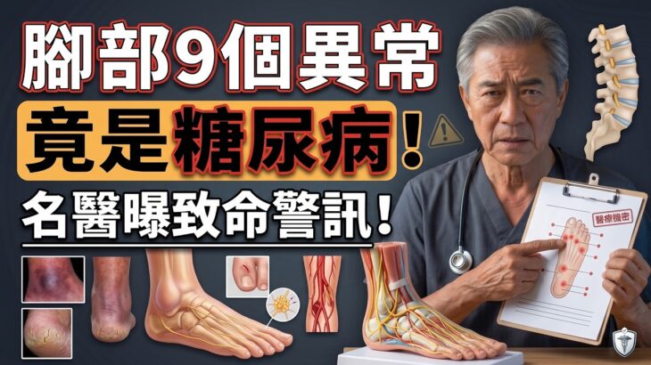 糖尿病早有預兆！醫師警告：腳部出現「這9個異常」千萬別拖，再晚就來不及了！