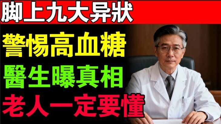 腳底的9個救命信號！醫生曝：這竟是糖尿病的致命警訊，千萬別大意！