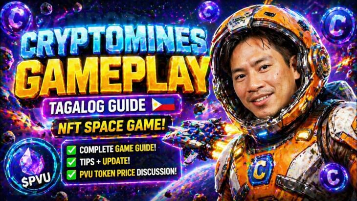 CRYPTOMINES Gameplay Tagalog 🚀 NFT Space Game Guide | Tips + Update + PVU Token Price Discussion