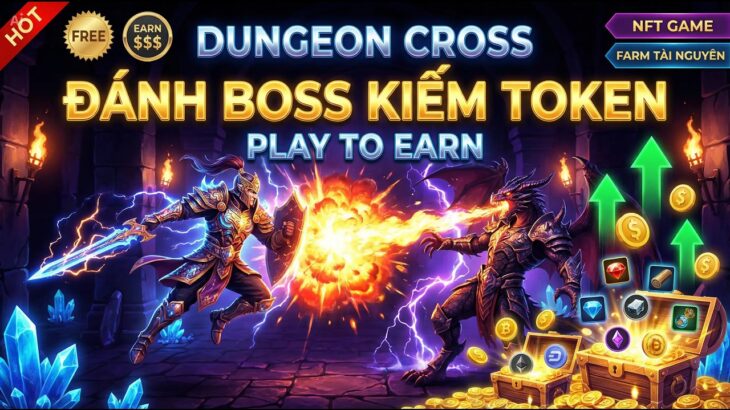 Dungeon Cross – NFT Play to Earn, đánh boss kiếm tài nguyên