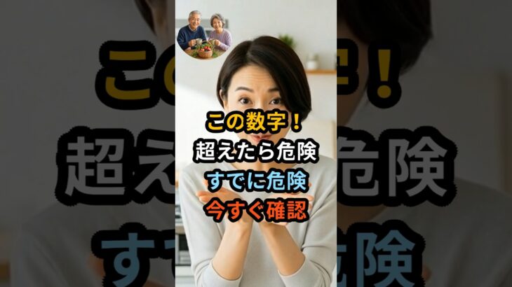 /シニア健康/ この数値ならすでに糖尿病です/ #シニア健康 #中高年健康 #糖尿病 #血糖値 #血糖基準 #空腹時血糖 #食後血糖 #HbA1c #血管の健康 #50代 #60代 #70代 #80代