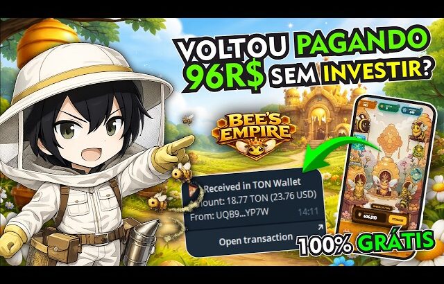 JOGO NFT GRÁTIS PAGANDO SEM INVESTIR | BEE’S EMPIRE