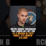 Justin Bieber LOST $1.3M on an NFT!  Bored Ape CRASHES to $12K! #justinbieber #shorts #viralvideo