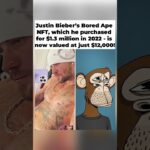 🐵📉 Justin Bieber’s $1.3 Million Bored Ape NFT Is Now Worth Just $12,000 – A 99% Crash! #shorts