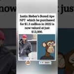 💸📉 Justin Bieber’s $1.3M Bored Ape NFT crashed to just $12K – a 99% loss! #aa23 #shorts