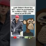 📉Justin Bieber’s Bored Ape NFT—bought for $1.3 million in 2022—is now valued at just $12,000.#shorts