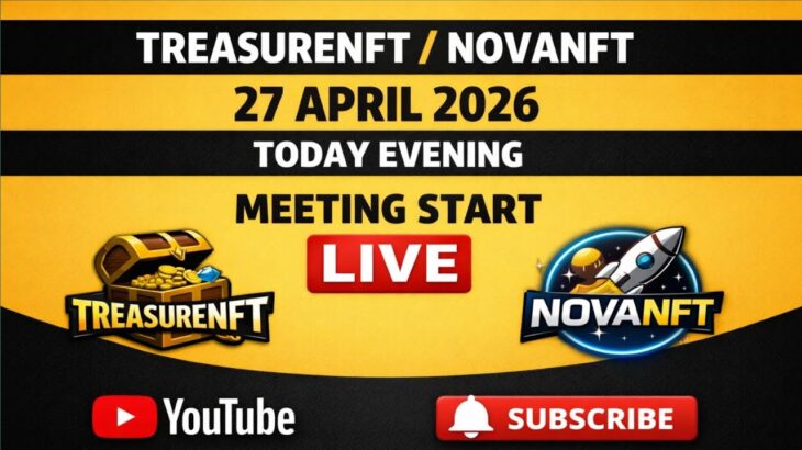 LIVE: TREASURE NFT MEETING | LATEST UPDATES AND INFORMATION | WITHDRAWAL UPDATE NOVANFT |