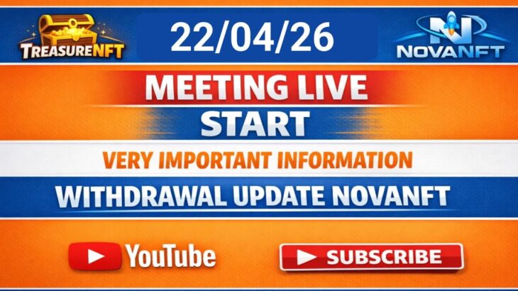 LIVE: TREASURE NFT MEETING | LATEST UPDATES AND INFORMATION | WITHDRAWAL UPDATE NOVANFT |