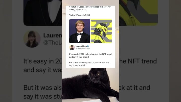 Logan Paul bought an NFT for $635K and it’s now worth $155 #crypto