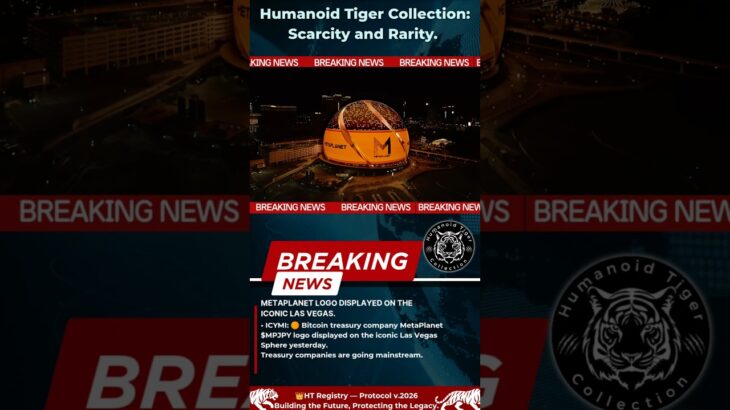 METAPLANET LOGO DISPLAYED ON THE ICONIC LAS VEGAS. #nft #crypto #ethereum #news