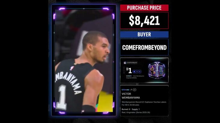 NFT Drop Spotlight: 1-of-1 Victor Wembanyama ‘Kingmaker’ | 95/100