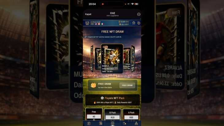 NFT Futbolcu Kartları 🏟️ Yeni Kripto Uygulaması