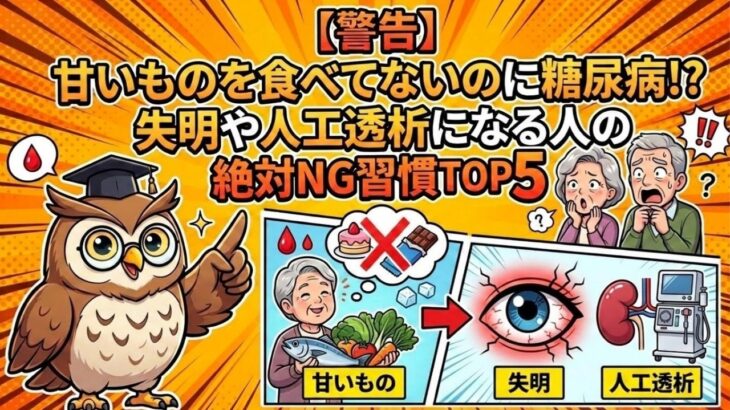 【警告】甘いものを食べてないのに糖尿病!? 失明や人工透析になる人の絶対NG習慣TOP5　理学療法士監修