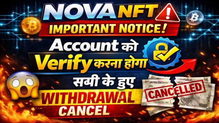NOVA NFT ||  IMPORTANT NOTICE || Account Verify ||Withdrawal Cancel ||