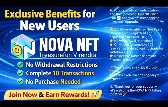 NOVA NFT NEW UPDATE TODAY / BLOCK CHAIN LIVE / #treasurenft #novanft #blockchain #trending #viral