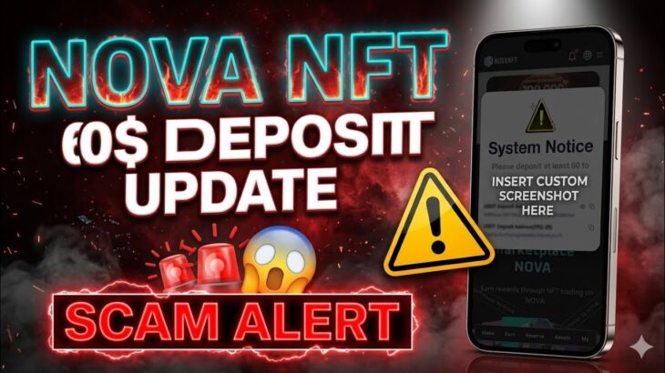 NOVA NFT | NOVA NFT NEW UPDATE | NOVA NFT NEW NOTIFICATION NOVA NFT 60 DEPOSIT UPDATE | SCAM ALERT |