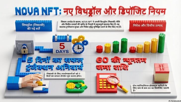 NOVA NFT New Update 🚨 | Withdrawal New Rule & $60 Deposit Rule Explained | NOVA NFT Today Update
