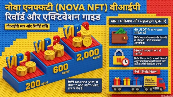 NOVA NFT VIP Rewards Plan 💰 | 200–20,000 USDT Income System | Full Activation Guide Hindi 2026