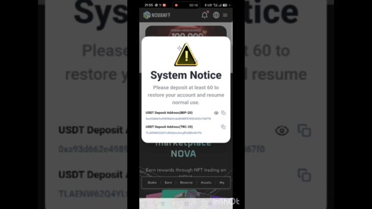 Nova Nft New Update 60 Dollar Deposit and Unblock Account #Safepat-Wallet Process